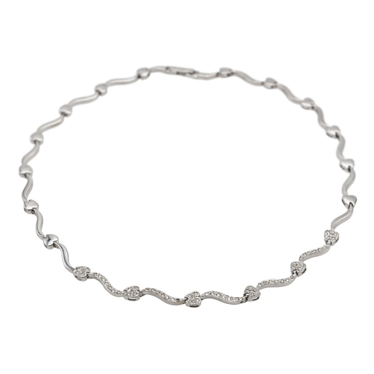 Collier Maille fantaisie Or blanc Diamant - Castafiore