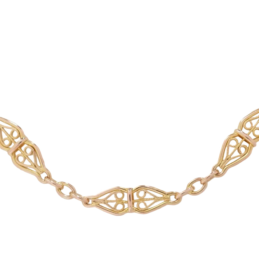 Collier maille filigrane en or jaune - Castafiore