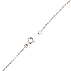 Collier maille forçat en or blanc et saphir - Castafiore