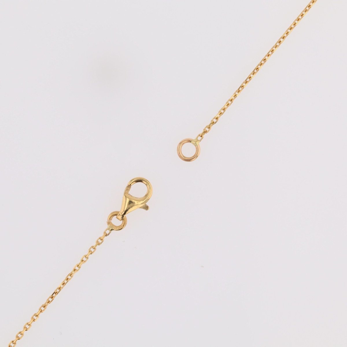 Collier maille forçat en or jaune et diamants - Castafiore