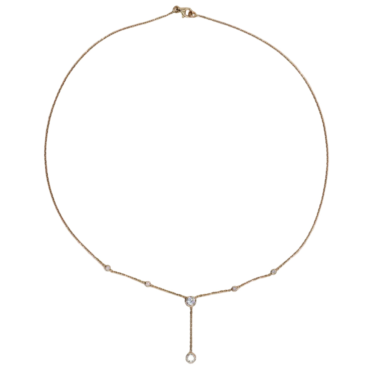 Necklace yellow gold diamonds