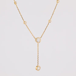 Collier maille forçat en or jaune et diamants - Castafiore