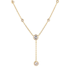 Collier maille forçat en or jaune et diamants - Castafiore