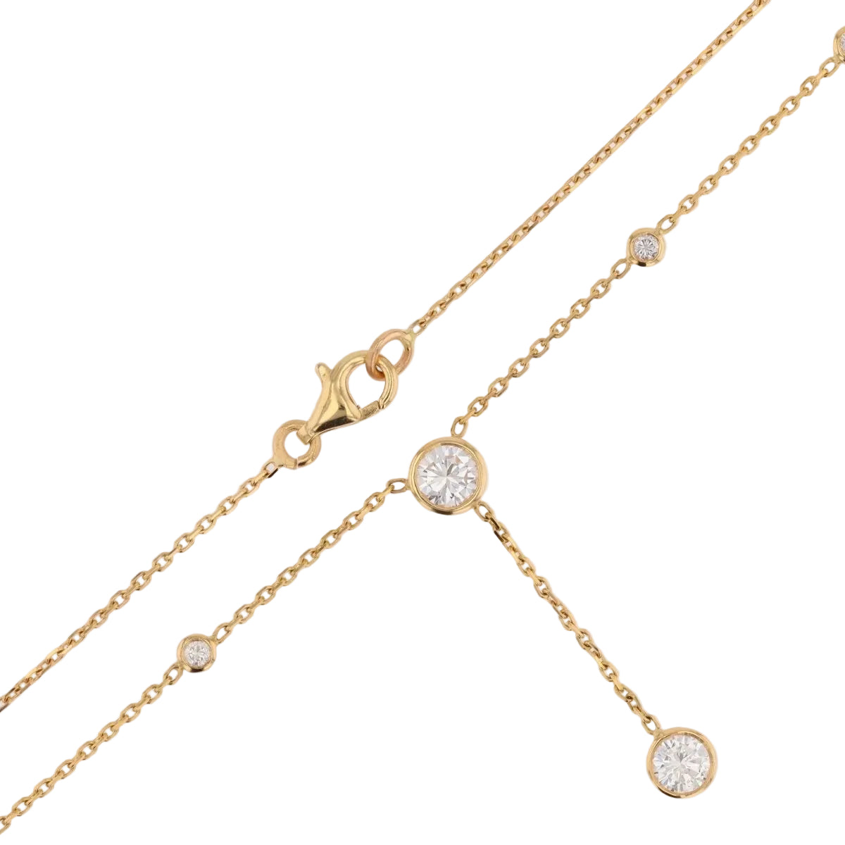 Necklace yellow gold diamonds