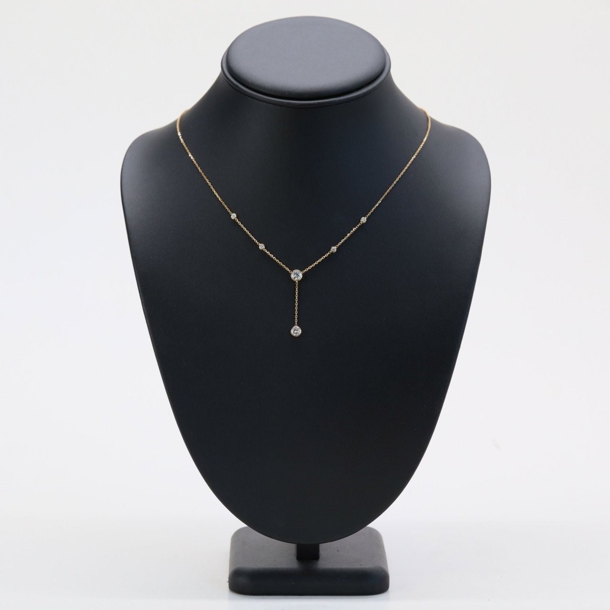 Collier maille forçat en or jaune et diamants - Castafiore