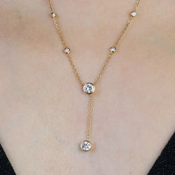 Collier maille forçat en or jaune et diamants - Castafiore