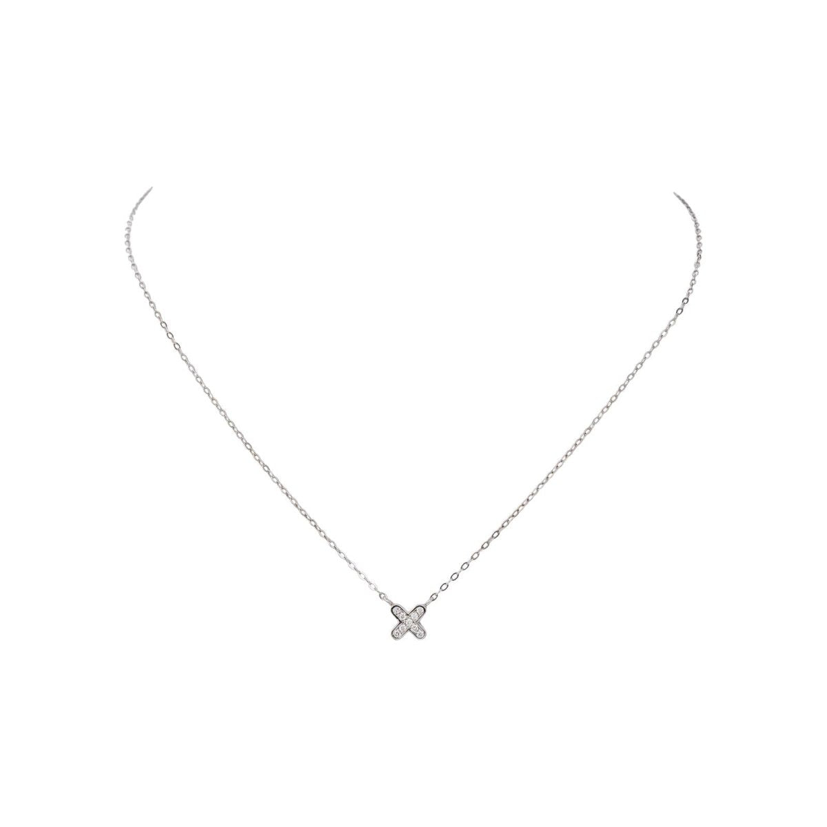 Collier Maille forçat Or blanc Diamant - Castafiore