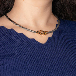 Collier Maille FRED "Force 10" en or jaune et acier - Castafiore