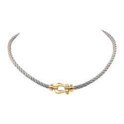 Collier Maille FRED "Force 10" en or jaune et acier - Castafiore