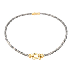 Collier Maille FRED "Force 10" en or jaune et acier - Castafiore