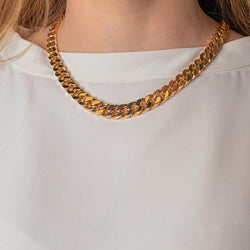 Collier maille Gourmette Or rose - Castafiore