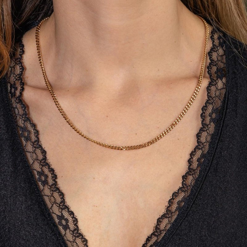 Collier Maille gourmette Or rose - Castafiore