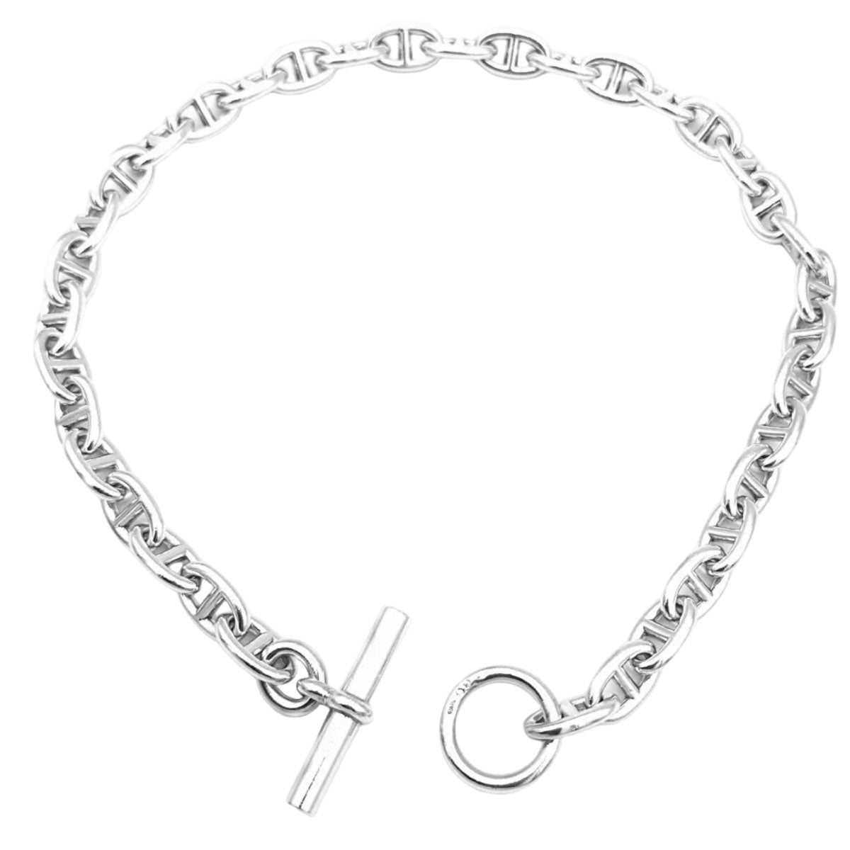 Collier Maille HERMÈS "Chaîne d'ancre" MM en argent - Castafiore