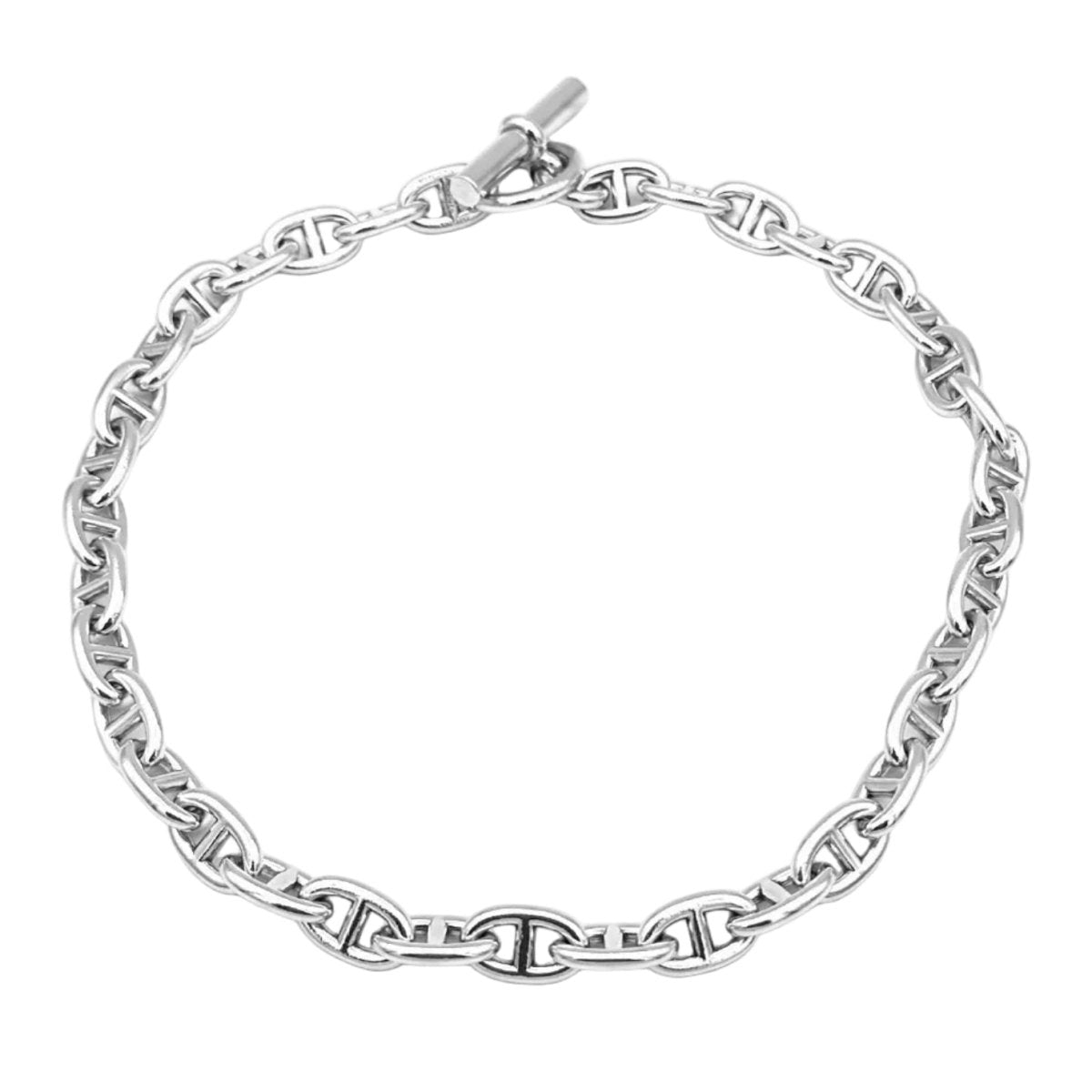 Collier Maille HERMÈS "Chaîne d'ancre" MM en argent - Castafiore