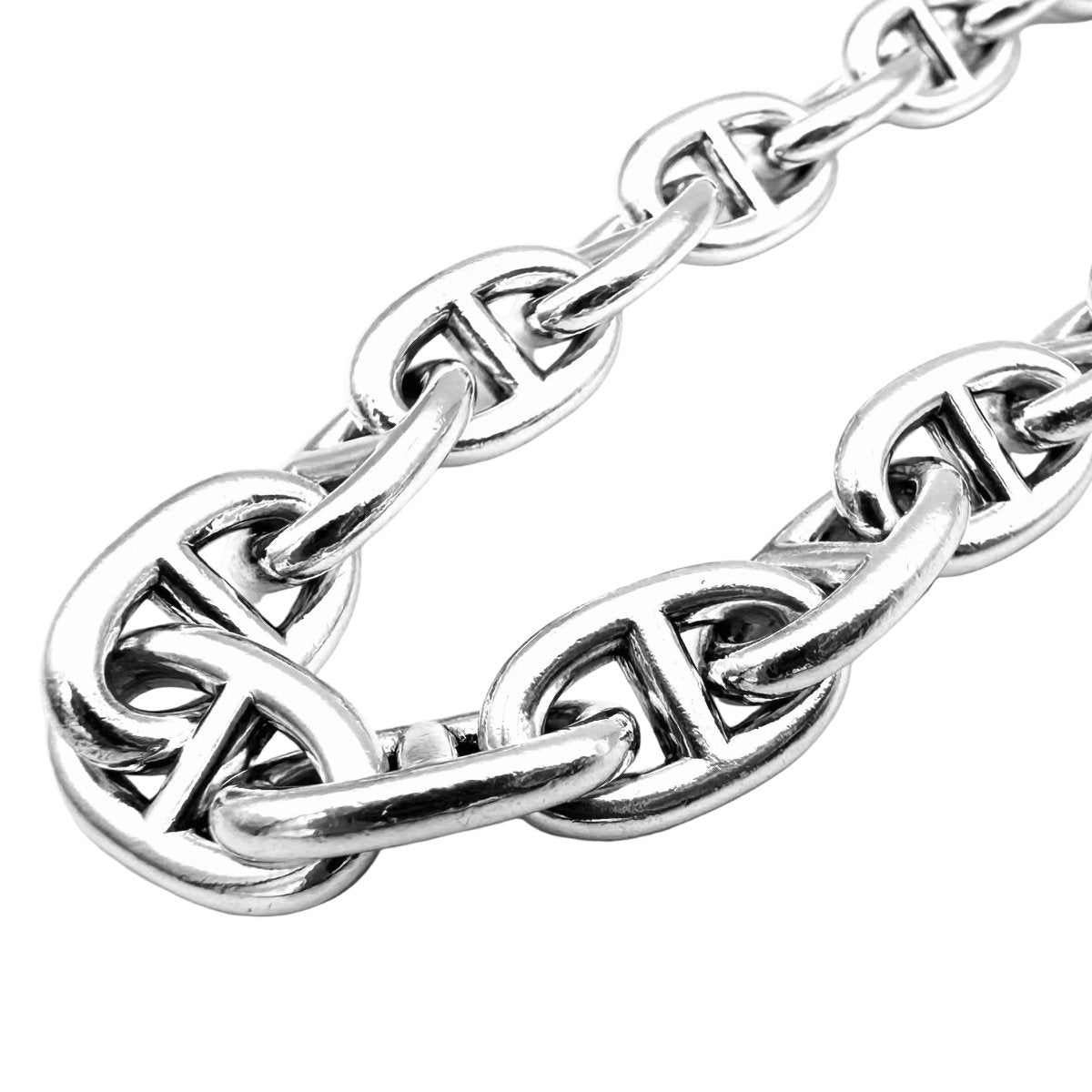 Collier Maille HERMÈS "Chaîne d'ancre" MM en argent - Castafiore