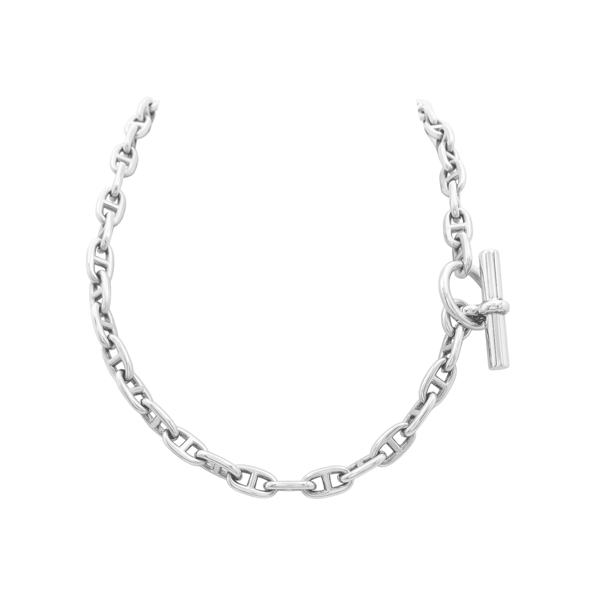 Collier Maille HERMÈS "Chaîne d'Ancre" PM en argent - Castafiore