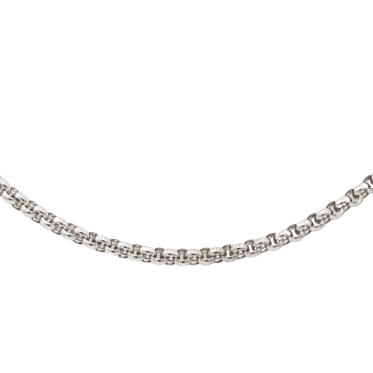 Collier Maille jaseron CHOPARD en or blanc - Castafiore