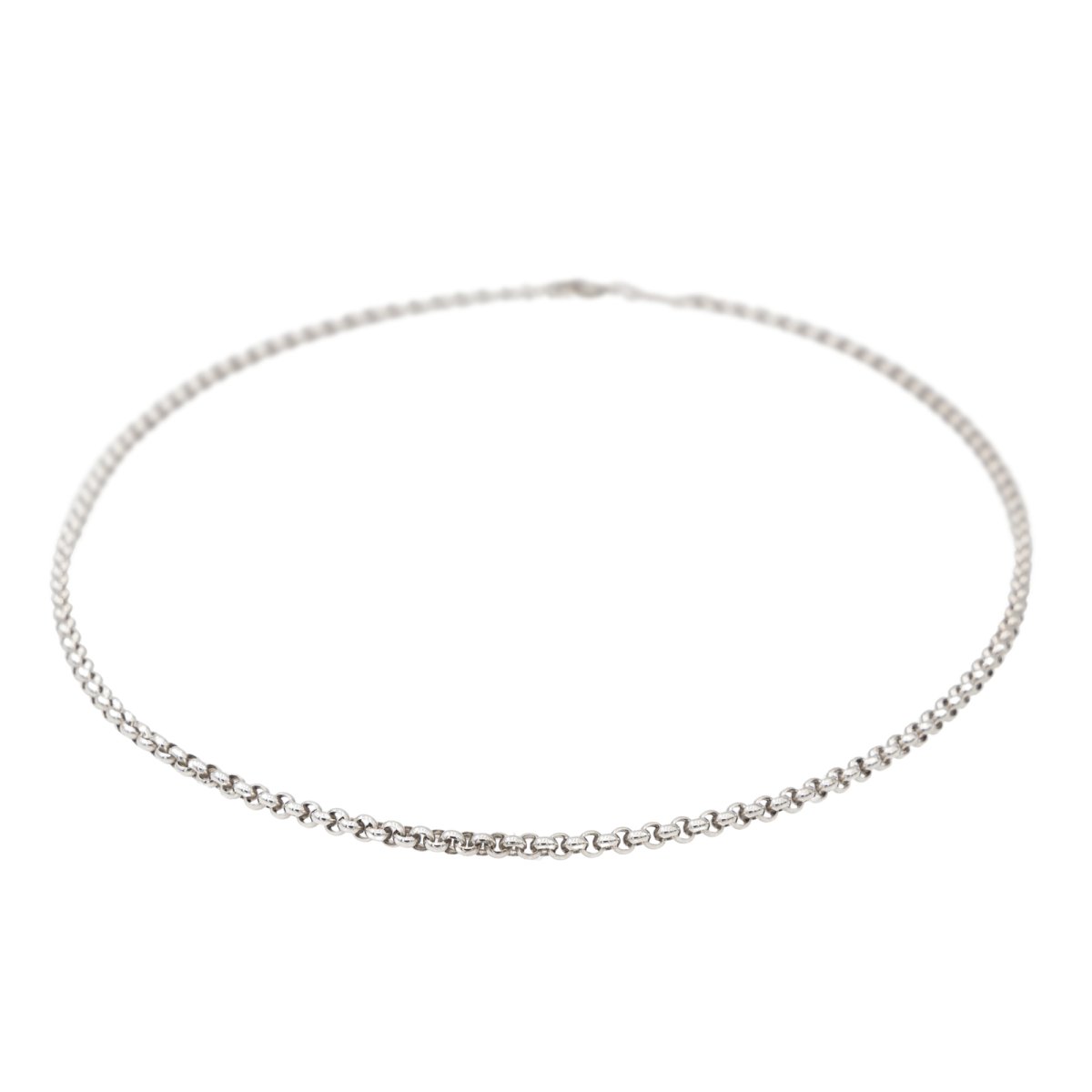 Collier Maille jaseron CHOPARD en or blanc - Castafiore