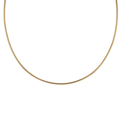 Collier maille oméga en or jaune - Castafiore