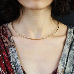 Collier maille oméga en or jaune - Castafiore