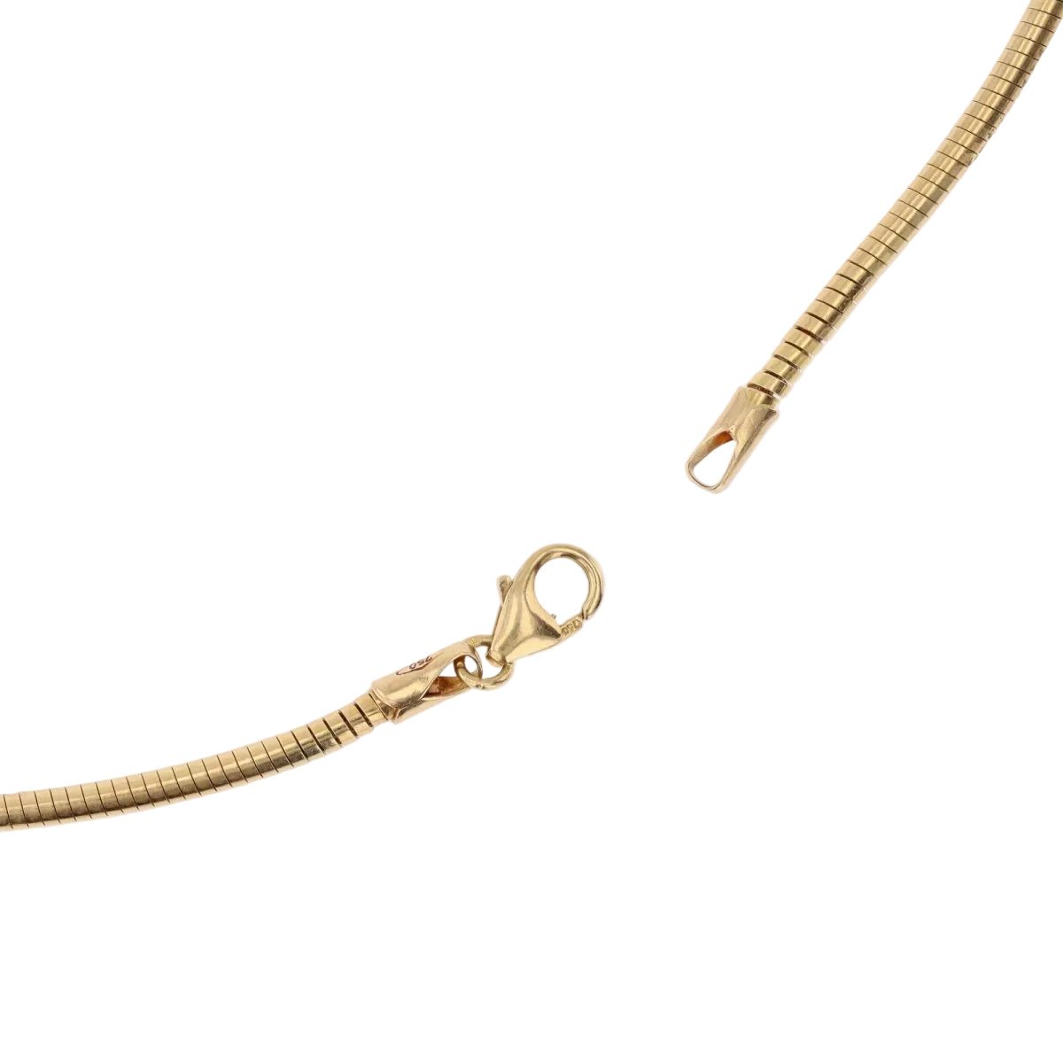 Collier maille oméga en or jaune - Castafiore