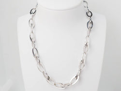Collier maille ovale en or blanc - Castafiore