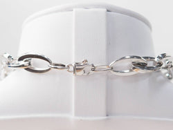 Collier maille ovale en or blanc - Castafiore