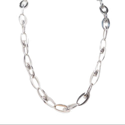 Collier maille ovale en or blanc - Castafiore