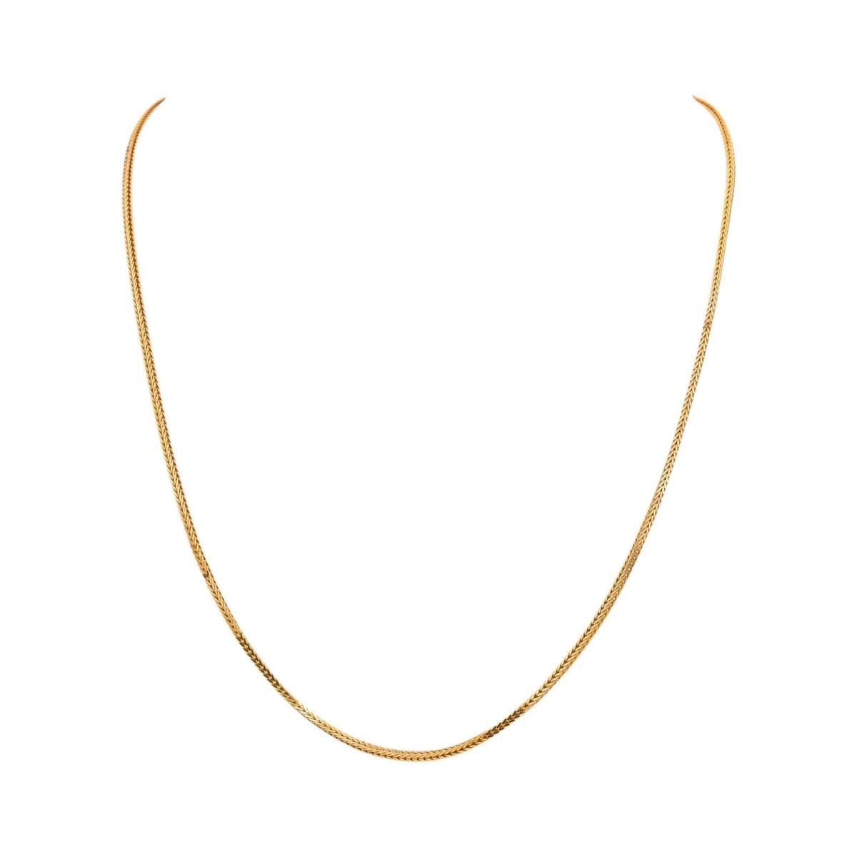 Necklace Palm mesh Yellow gold