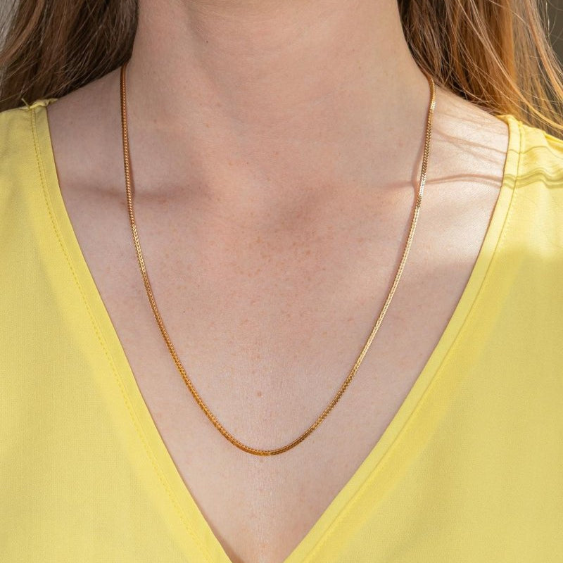 Necklace Palm mesh Yellow gold