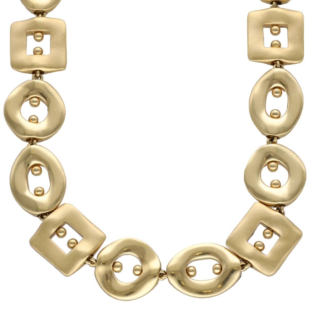 Necklace Pomellato - Modele Maillon Geometrique - 18k yellow gold - diamonds - 42 cm