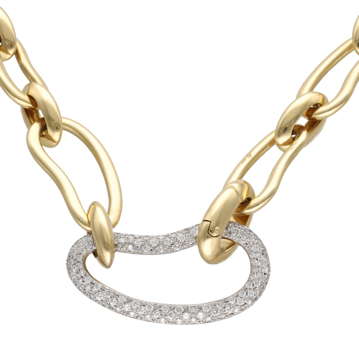 Necklace Pomellato - Paisley model - 18k yellow gold 18k white gold - diamonds 1.30 cts - 52 cm