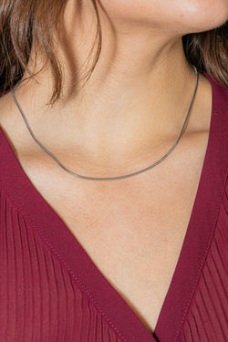 Collier Maille serpentine Or blanc - Castafiore