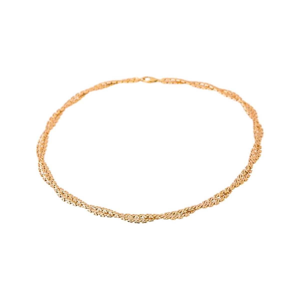 Collier maille tressée Or rose - Castafiore