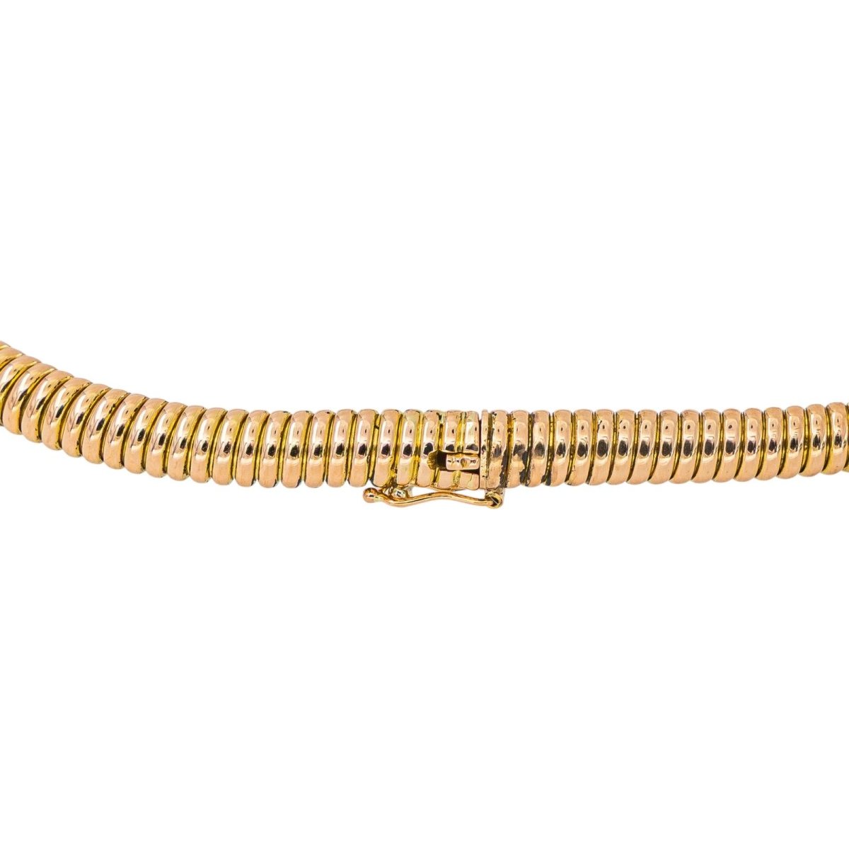 Collier maille Tubogas Or rose - Castafiore