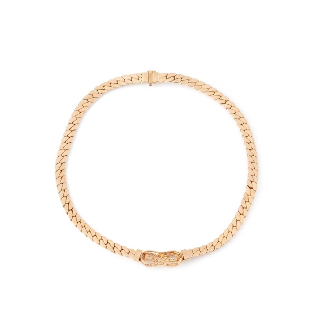 Collier Maille VAN CLEEF & ARPELS en or jaune et diamants - Castafiore