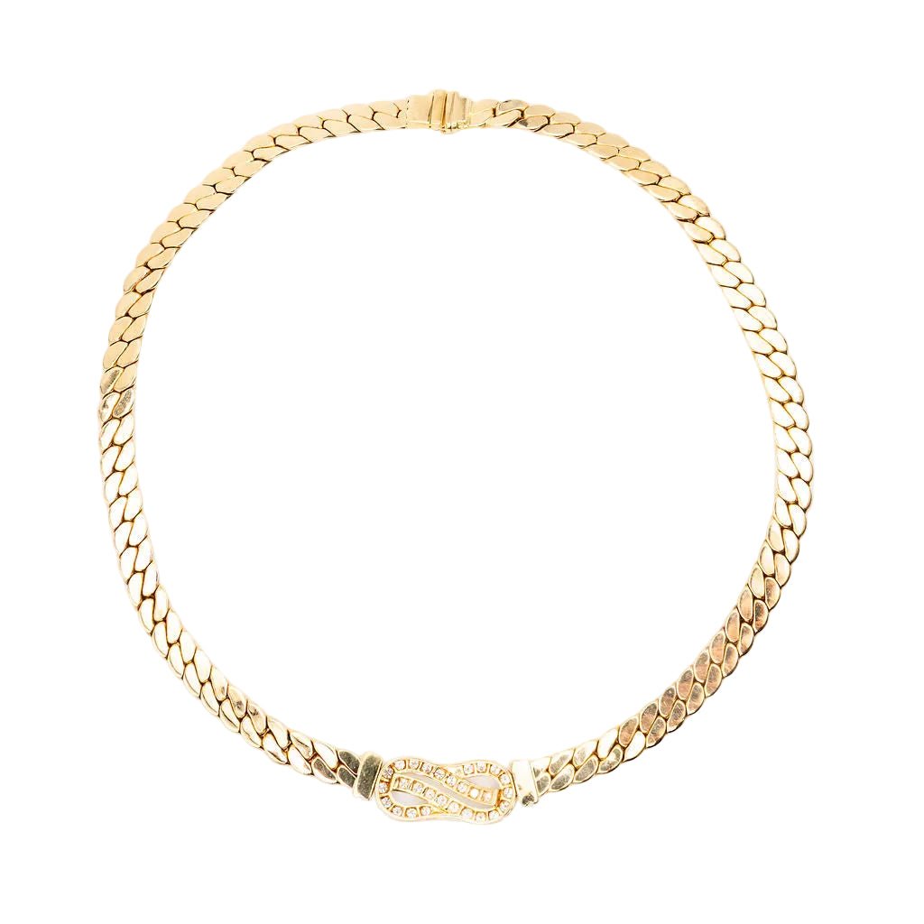 Collier Maille VAN CLEEF & ARPELS en or jaune et diamants - Castafiore