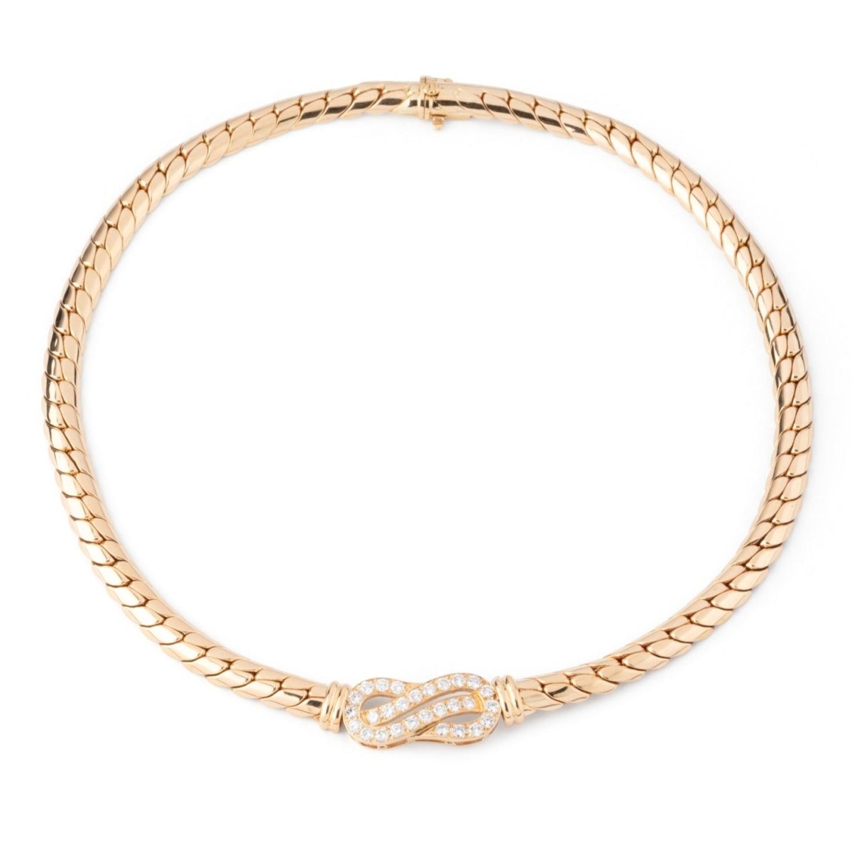 Collier Maille VAN CLEEF & ARPELS en or jaune et diamants - Castafiore