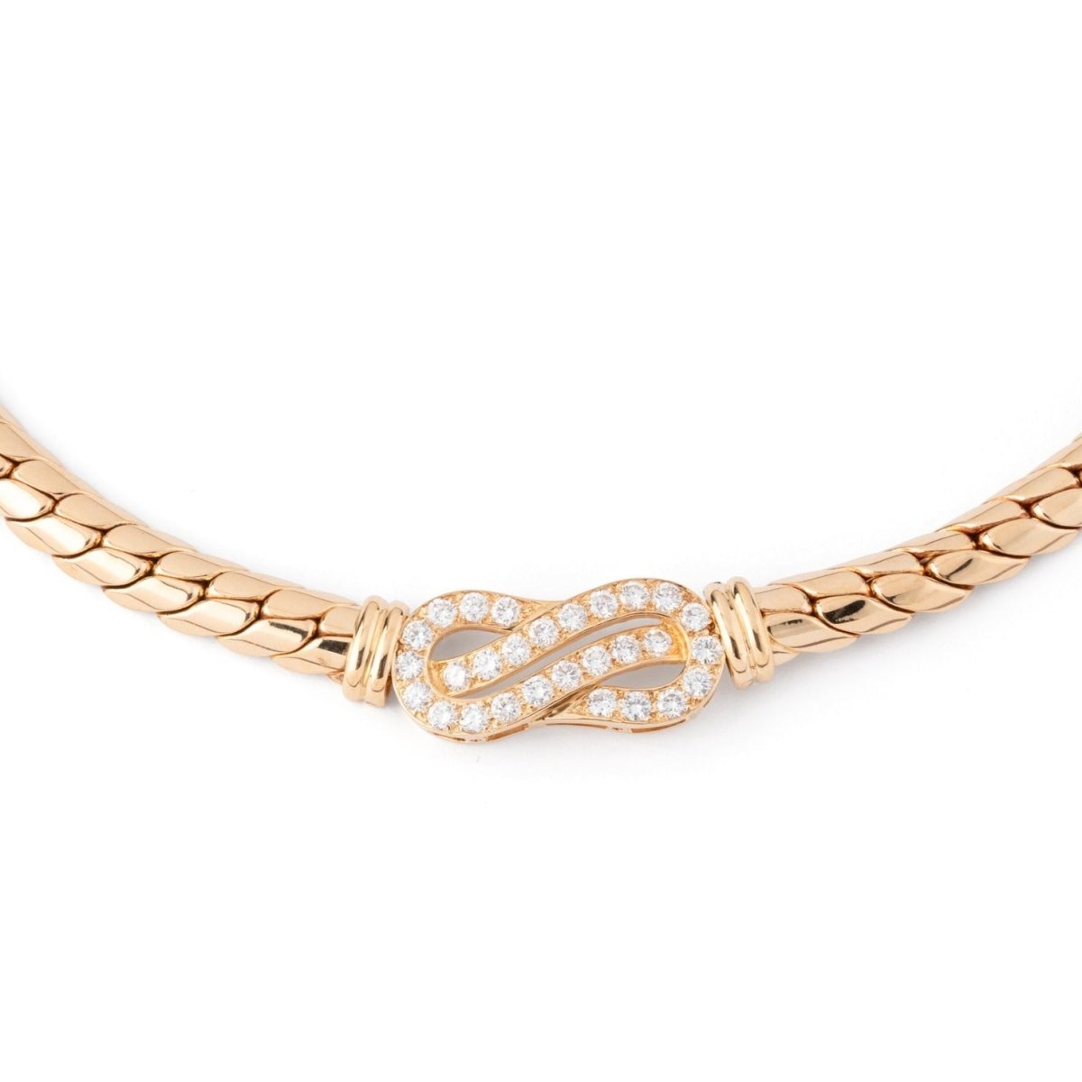 Collier Maille VAN CLEEF & ARPELS en or jaune et diamants - Castafiore