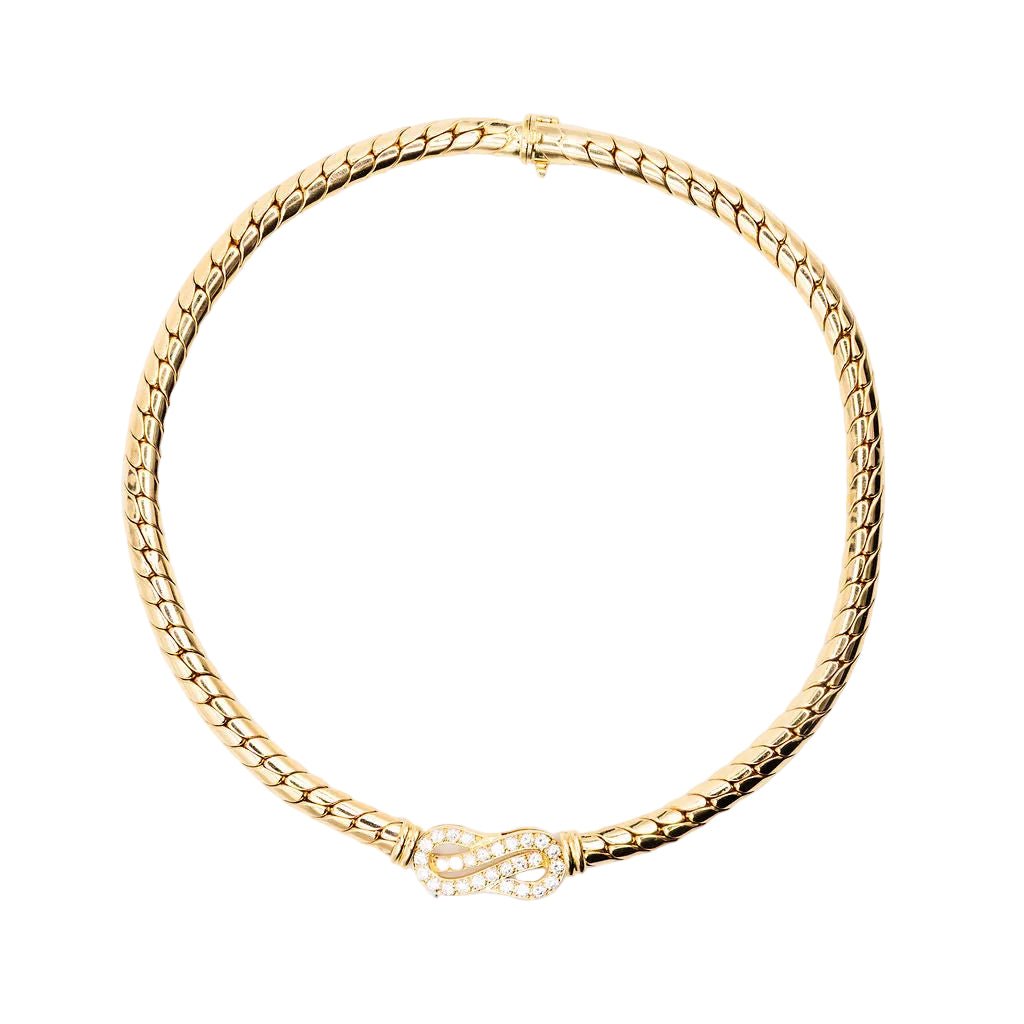 Collier Maille VAN CLEEF & ARPELS en or jaune et diamants - Castafiore