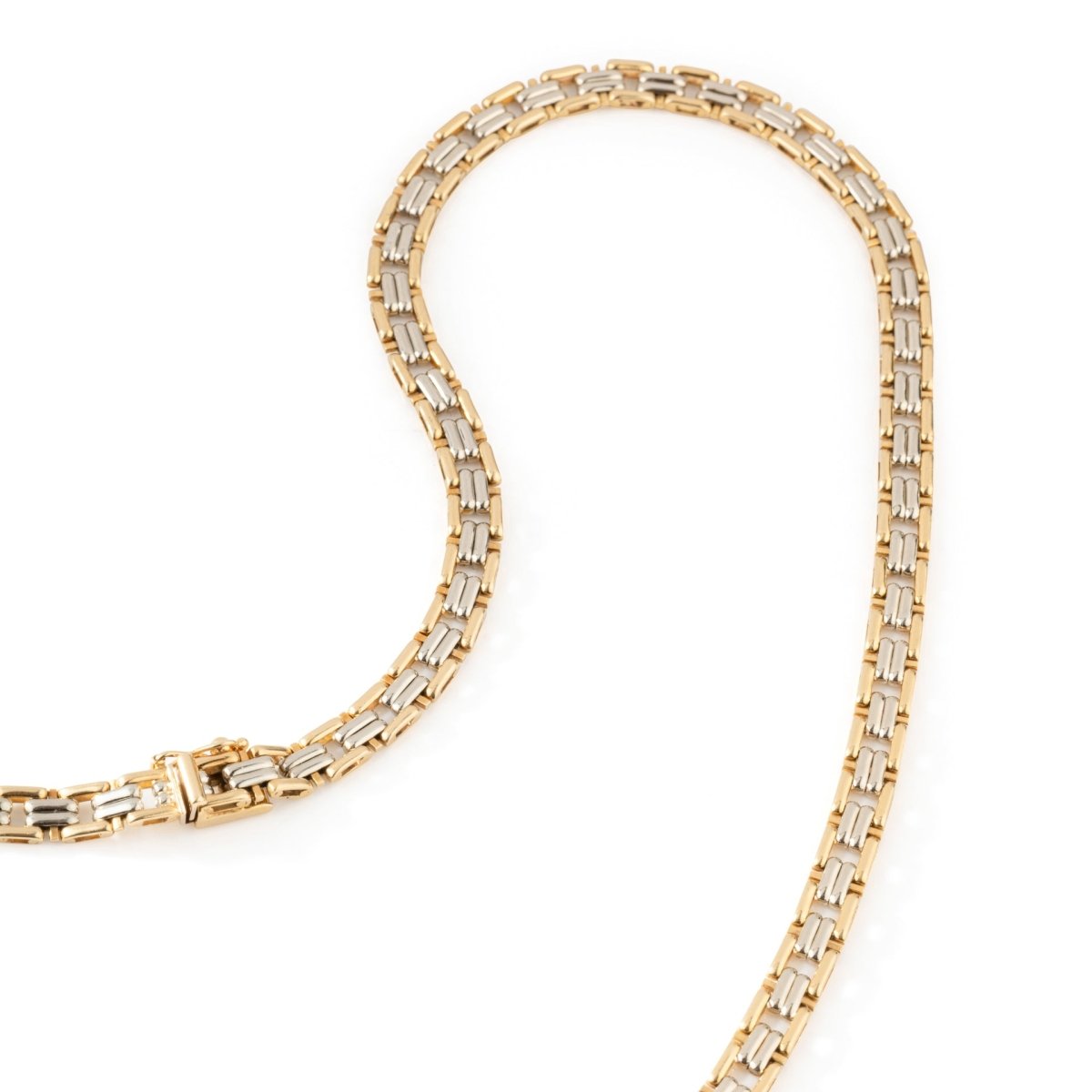 Collier Maille VAN CLEEF & ARPELS en or jaune et or blanc - Castafiore