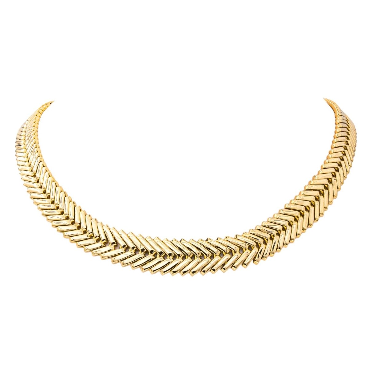 Collier Maille VAN CLEEF & ARPELS. et GEORGES L'ENFANT en or jaune - Castafiore