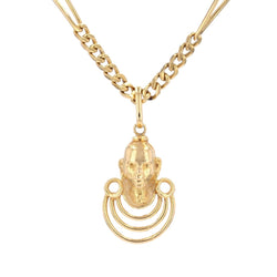 Collier MASAI Pendentif gravé en or jaune - Castafiore