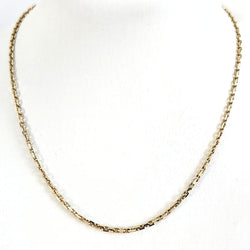 Collier Matinée en or jaune 18 carats maille type forçat diamant - 55 centimètres - Castafiore