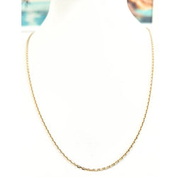 Collier Matinée en or jaune 18 carats maille type forçat diamant - 55 centimètres - Castafiore