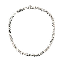 Collier MAUBOUSSIN en or blanc maille plate - Castafiore