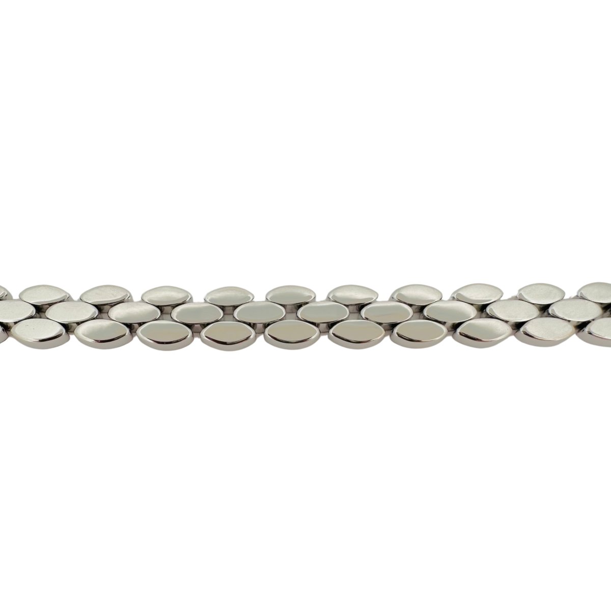 Collier MAUBOUSSIN en or blanc maille plate - Castafiore