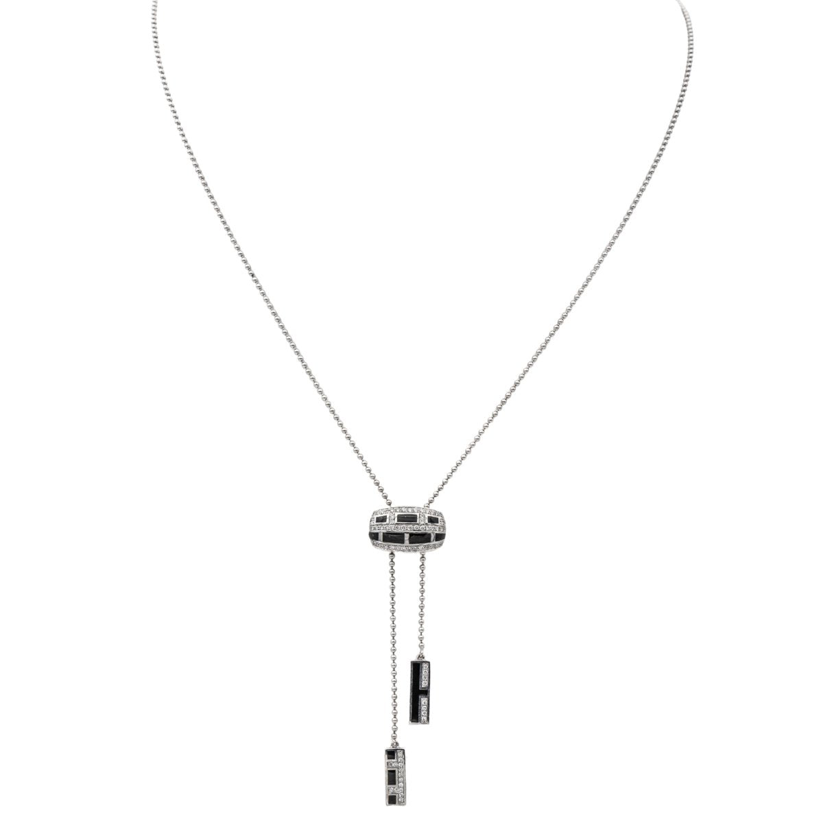 Collier MAUBOUSSIN "Le vice et la vertu" en or blanc et diamants - Castafiore