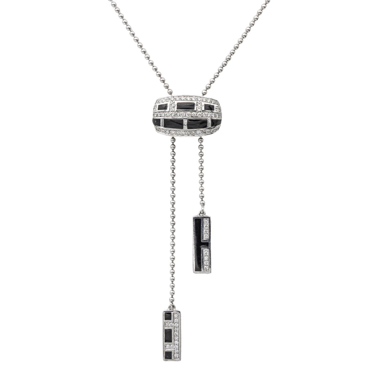 Collier MAUBOUSSIN "Le vice et la vertu" en or blanc et diamants - Castafiore