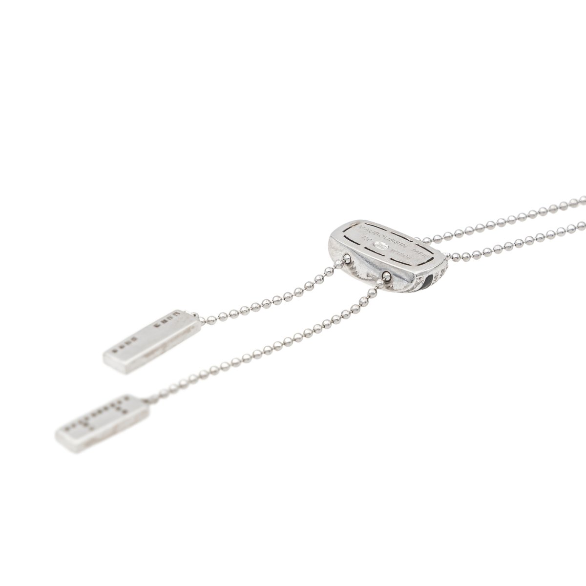 Collier MAUBOUSSIN "Le vice et la vertu" en or blanc et diamants - Castafiore